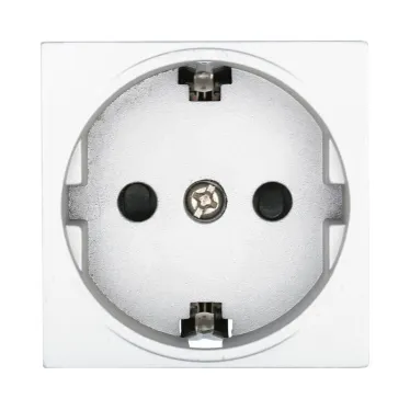 45-Розетка с з/к, со шторками (сереб.металлик) LK45 (16 шт) 1кор.-160шт | 851403-1 | Ecoplast