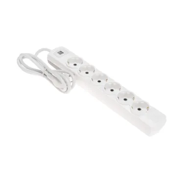 Удлинитель PREMIUM 6 гнезд, 1,5м, 3х1,5мм², с/з, 2 USB, белый | 13-4121 | REXANT