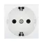 Розетка с з/к, со шторками (белый) LK45 | 851404 | Ecoplast