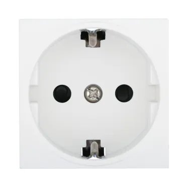 Розетка с з/к, со шторками (белый) LK45 | 851404 | Ecoplast