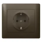 Galea Life Розетка с заземлением в корпусе dark bronze