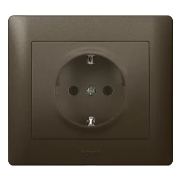Galea Life Розетка с заземлением в корпусе dark bronze