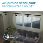 Светильник светодиодный трековый на шинопровод ДПО 8 Вт 750 лм 4000К AC 220В Черный IP20 D110х155мм однофазный угол 36 грд Track Gauss