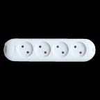                  Колодка 4N-SMART четырехместная 10А 5240 | 4690612010458 | IN HOME
               