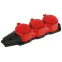 Колодка каучуковая с заземлением 3 розетки 16A IP44 красная KX-3e-RED-IP44