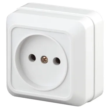 2Э-201-01 Intro Розетка 2P, 16А-250В, ОУ, б.м.п., Quadro, белый | Б0038870 | Intro