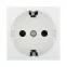 Розетка с з/к, со шторками глянцевая поверхность (белый) LK45 | 851104 | Ecoplast