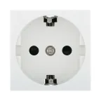Розетка с з/к, со шторками глянцевая поверхность (белый) LK45 | 851104 | Ecoplast