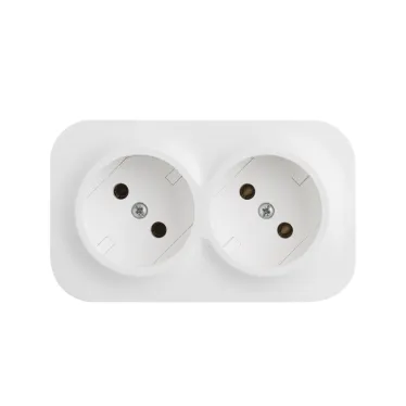 Quteo розетка двойная без заземления без шторок 16 A 250 В IP 20 Белая