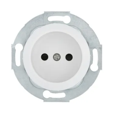Розетка без з/к, со шторками (белый) LK Vintage | 883304-1 | Ecoplast
