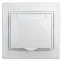 Розетка Intro Plano 1Э-207-01 с заземлением 2P+E Schuko с крышкой шторками, 16А-250В, IP20, СУ, без лапок, белый | Б0053956 | Intro