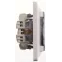 GLOSSA Розетка с заземлением со шторками с крышкой белая в сборе IP44