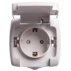                  РОНДО О/У Белый Розетка с/з с защитными шторками 16А, IP44 | RA16-112B-BI | Schneider Electric
               