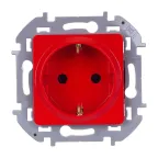                  Розетка с заземлением - Legrand Inspiria - со шторками 16А 250В винтовые зажимы - красная
               