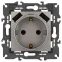 Розетка Elegance 14-4109-16 2P+E 16A-250В, штор. с 2xUSB 5В-3А, титан