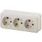 2-206-02 Intro Розетка 3х2P+E, 16А-250В, IP20, ОУ, Quadro, сл.кость | Б0036146 | Intro