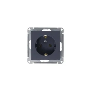 Розетка ATLASDESIGN с заземлением 16А механизм грифель