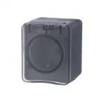 AtlasDesign Profi54 розетка с заземлением со шторками IP54 16А 250B, АНТРАЦИТ, Россия