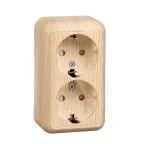                  ПРИМА О/У Сосна Розетка 2-ая с/з с защитными шторками 16А, с изолир. пластиной (в сборе) (индивид.упак.) | RA16-214I-7I | Schneider Electric
               