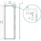 Дверь сплошная SF/SM 2000x600мм