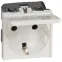 Розетка Mosaic 2M 2P+Т нем.ст. с крышкой IP41 антибактер. | 077219 | Legrand