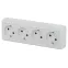 2-207-01 Розетка 4х2P, 16А-250В, IP20, ОУ, Quadro, белый | Б0051128 | Intro
