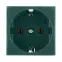 Розетка с з/к, без шторок (зеленый) LK45 | 851319 | Ecoplast