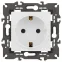 Розетка Elegance 14-2101-01М 2P+E Schuko, 16А-250В, белый матовый