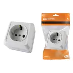                  Розетка 2П+З открытой установки IP20 16А, белая "Ладога"  | SQ1801-0015 | TDM
               