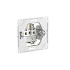                  ATLASDESIGN РОЗЕТКА с заземл. со шторк. с крышкой,16А, IP20, мех., быстрозажим. клем., АКВАМАРИН
               
