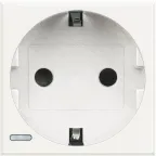 Axolute Розетка 2К+З 10/16 А 250 В боковые заземляющие контакты Schuko автоматические клеммы белый немецкий стандарт