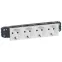Розетка Mosaic DLP нем.ст. 4Х2К+З безвинтовые зажимы | 077404 | Legrand