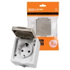 Розетка 2П+З открытой установки IP54 16А "Вуокса"  | SQ1803-0007 | TDM