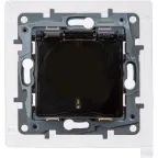                  Розетка с заземлением IP44 - Legrand Etika - со шторками с защитной крышкой 16А 250В винтовые зажимы - антрацит
               