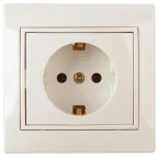 1-206-02 Intro Розетка 2P+E Schuko со шторками, 16А-250В, IP20, СУ, Plano, сл.кость | Б0029846 | Intro