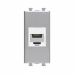 Avanti Компьютерная розетка RJ-45 без шторки модульная кат.6 Закаленная сталь 1 модуль