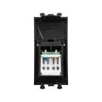 Avanti Компьютерная розетка RJ-45 модульная, кат.5е, , Черный матовый, 1 модуль