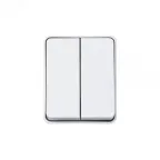 AtlasDesign Profi54 выключатель двухклавишный IP54 10 АХ, БЕЛЫЙ, Россия