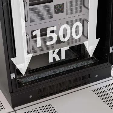 Напольный шкаф 42U 600х1000 двери перф/перф укомпл вводом и загл RAL 9005