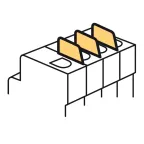                  Комплект из 6 межполюсных перегородок - для автоматических выключателей DX3 с шириной полюса 1 модуль | 406305 | Legrand
               
