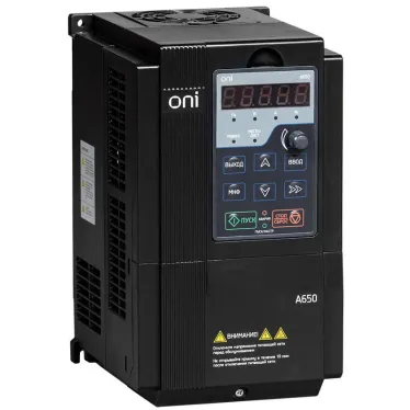 Преобразователь частоты A650 380В 3Ф 0,75kW 2,5А | A650-33E0075T | ONI