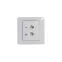 GLOSSA Розетка телефон/компьютер RJ11+RJ45 категория 5е в рамку белая