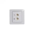 GLOSSA Розетка телефон/компьютер RJ11+RJ45 категория 5е в рамку белая