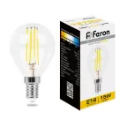 Лампа светодиодная LED 15вт Е14 теплый шар FILAMENT
