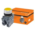 Кнопка MP1-20Y в сборе d22мм 1з+1р желтая | SQ0747-0003 | TDM