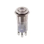 Кнопка антивандальная Ø16 250В Б/Фикс (5с) (ON)-OFF/(OFF)-ON зеленая | 36-3265 | REXANT
