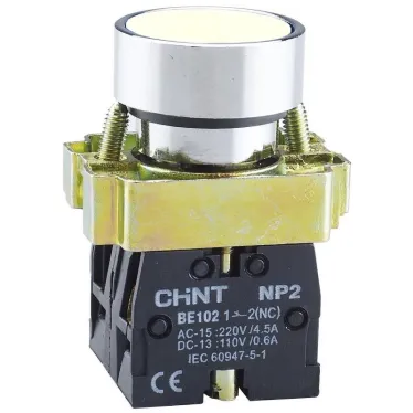 Кнопка управления NP2-BA11 без подсветки белая, 1НО, IP40 (R) | 573954 | CHINT