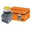 Кнопка с фиксацией MP2-21Y(LED) в сборе d22мм/220В 1з+1р желтая | SQ0747-0023 | TDM