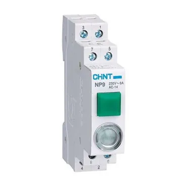 Кнопка модульная NP9-10D3/1 с подсветкой, 1НО, AC/DC230В, зеленая (R) | 584054 | CHINT