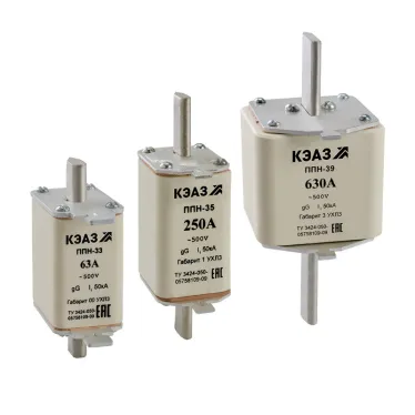 Вставка плавкая ППН-39-X0-3-40А-УХЛ3| 331387 | КЭАЗ